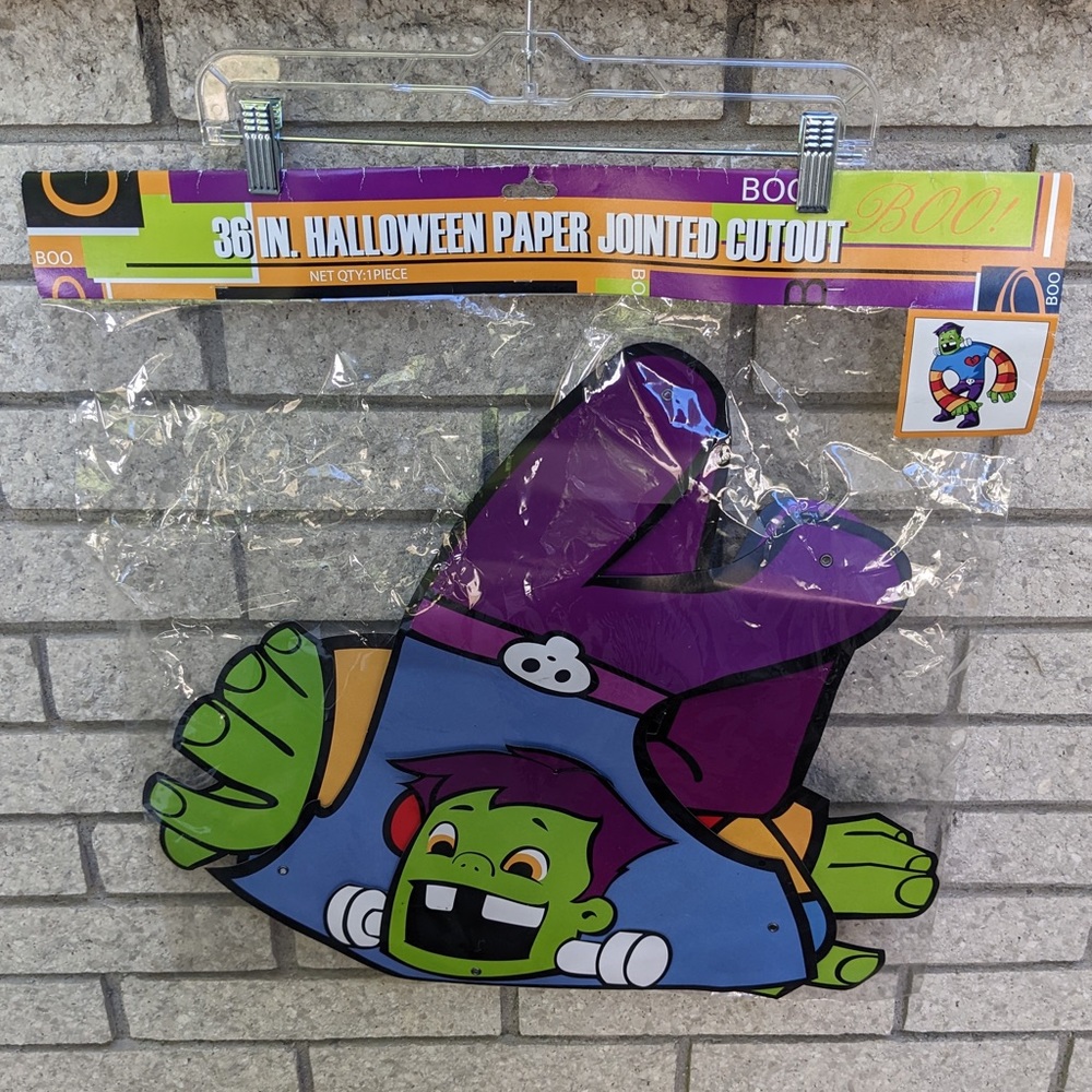 Cutout Frankenstein 36” Cardboard Door Wall Jointed Halloween Decor Teacher NEW